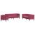 Set canapele Chesterfield perne rulou 3 piese roșu vin catifea GartenMobel Dekor