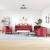 Set canapele Chesterfield perne rulou 3 piese roșu vin catifea GartenMobel Dekor