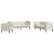 Set canapele Chesterfield cu perne rulou 3 piese, crem, catifea GartenMobel Dekor