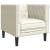 Set canapele Chesterfield cu perne rulou 3 piese, crem, catifea GartenMobel Dekor