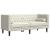 Set canapele Chesterfield cu perne rulou 3 piese, crem, catifea GartenMobel Dekor