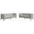 Set canapele Chesterfield cu perne rulou, 2 piese, gri, catifea GartenMobel Dekor