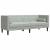 Set canapele Chesterfield cu perne rulou, 2 piese, gri, catifea GartenMobel Dekor