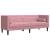 Set canapele Chesterfield cu perne rulou, 2 piese, roz, catifea GartenMobel Dekor
