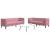 Set canapele Chesterfield cu perne rulou, 2 piese, roz, catifea GartenMobel Dekor