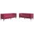 Set canapele Chesterfield perne rulou 2 piese roșu vin catifea GartenMobel Dekor