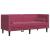 Set canapele Chesterfield perne rulou 2 piese roșu vin catifea GartenMobel Dekor