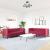 Set canapele Chesterfield perne rulou 2 piese roșu vin catifea GartenMobel Dekor