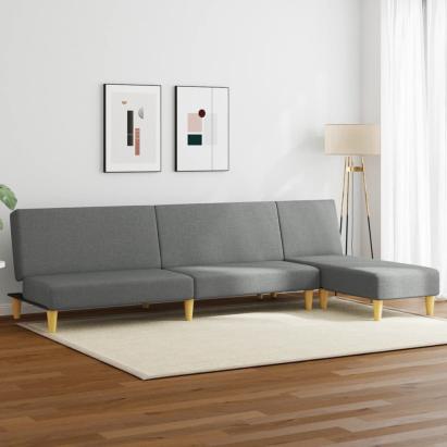 Set de canapele, 2 piese, gri închis, material textil GartenMobel Dekor