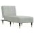 Șezlong, gri deschis, catifea GartenMobel Dekor