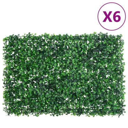   Gard din frunze de arbust artificiale, 6 buc., verde, 40x60 cm GartenMobel Dekor