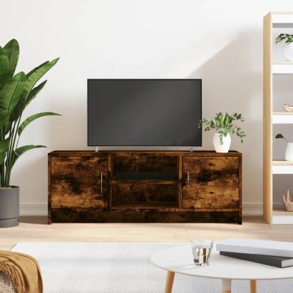 Comodă TV, stejar afumat, 102x30x37,5 cm, lemn prelucrat GartenMobel Dekor