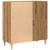 Dulap discuri stejar artizanal 84,5x38x89 cm lemn prelucrat GartenMobel Dekor