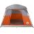 Cabină cort de camping, 4 persoane, portocaliu, impermeabil GartenMobel Dekor
