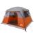 Cabină cort de camping, 4 persoane, portocaliu, impermeabil GartenMobel Dekor