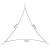 Copertina parasolar, triunghiulara, inele metalice, gri deschis, 5x5x5 m, Springos GartenVIP DiyLine