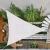 Copertina parasolar, triunghiulara, inele metalice, gri deschis, 5x5x5 m, Springos GartenVIP DiyLine