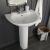 Chiuvetă de baie cu piedestal, alb, 520x440x190 mm, ceramică GartenMobel Dekor