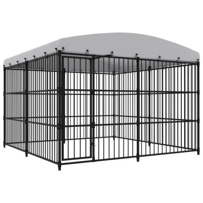 Padoc pentru câini de exterior, cu acoperiș, 300 x 300 x 210 cm GartenMobel Dekor