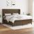 Pat box spring cu saltea, maro închis, 160x200 cm, textil GartenMobel Dekor