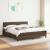 Pat box spring cu saltea, maro închis, 160x200 cm, textil GartenMobel Dekor