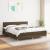 Pat box spring cu saltea, maro închis, 160x200 cm, textil GartenMobel Dekor