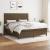 Pat box spring cu saltea, maro închis, 160x200 cm, textil GartenMobel Dekor
