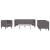 Set canapele Chesterfield cu 3 locuri, gri, piele eco. GartenMobel Dekor