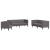 Set canapele Chesterfield cu 3 locuri, gri, piele eco. GartenMobel Dekor