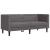 Set canapele Chesterfield cu 3 locuri, gri, piele eco. GartenMobel Dekor