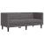 Set canapele Chesterfield cu 2 locuri, gri, piele eco. GartenMobel Dekor