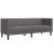 Set canapele Chesterfield cu 2 locuri, gri, piele eco. GartenMobel Dekor