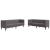 Set canapele Chesterfield cu 2 locuri, gri, piele eco. GartenMobel Dekor