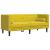 Set canapele Chesterfield cu perne rulou 2 piese galben catifea GartenMobel Dekor