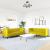 Set canapele Chesterfield cu perne rulou 2 piese galben catifea GartenMobel Dekor