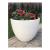 Ghiveci decorativ de flori, rotund, alb, 30x23 cm, Heos GartenVIP DiyLine