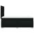 Pat box spring cu saltea, negru, 100x200 cm, textil GartenMobel Dekor
