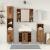 Set mobilier de baie, 4 piese, lemn vechi, lemn prelucrat GartenMobel Dekor