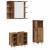 Set mobilier de baie, 3 piese, lemn vechi, lemn prelucrat GartenMobel Dekor