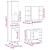 Set mobilier de baie, 3 piese, lemn vechi, lemn prelucrat GartenMobel Dekor
