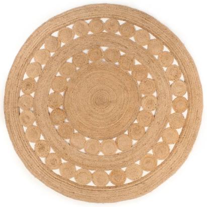 Covor din iută cu design împletit, 240 cm, rotund GartenMobel Dekor