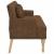 Banchetă spătar maro 113x64,5x75,5 cm, piele întoarsă ecologică GartenMobel Dekor