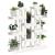 Suport pentru plante, alb, 104,5x25x109,5 cm, lemn masiv pin GartenMobel Dekor