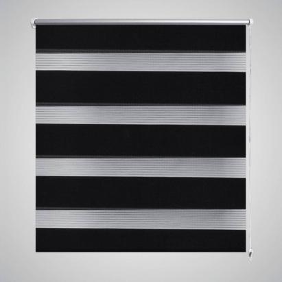 Jaluzea tip zebră, 90 x 150 cm, negru GartenMobel Dekor