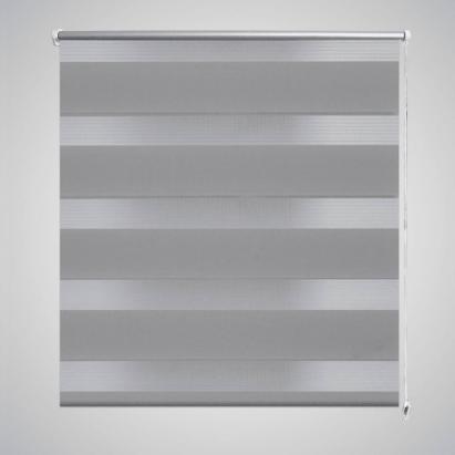 Jaluzea tip zebră, 140 x 175 cm, gri GartenMobel Dekor
