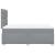 Pat continental cu saltea, gri deschis, 120x200 cm, textil GartenMobel Dekor