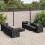 Set mobilier de grădină cu perne, 9 piese, negru, poliratan GartenMobel Dekor