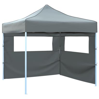Cort de petrecere pliabil, 2 pereți laterali, antracit, 3 x 3 m GartenMobel Dekor