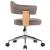 Scaun de masă pivotant gri taupe lemn curbat/material textil GartenMobel Dekor