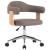 Scaun de masă pivotant gri taupe lemn curbat/material textil GartenMobel Dekor